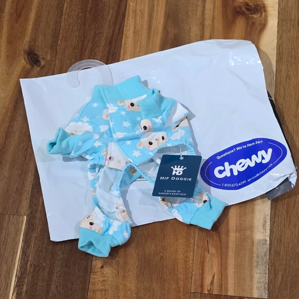 NWT_XS Puppy Sheep Pajama's blue!